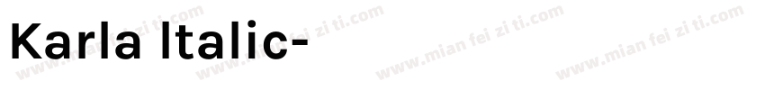 Karla ltalic字体转换